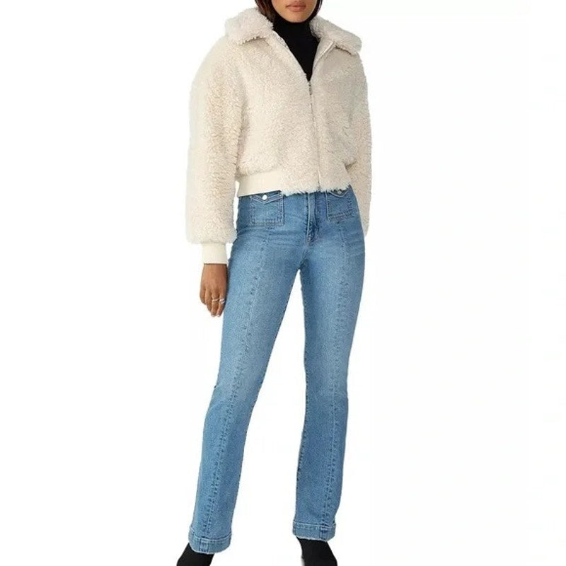 Sanctuary Women's "Tori" Teddy Jacket in Cappuccino Cream