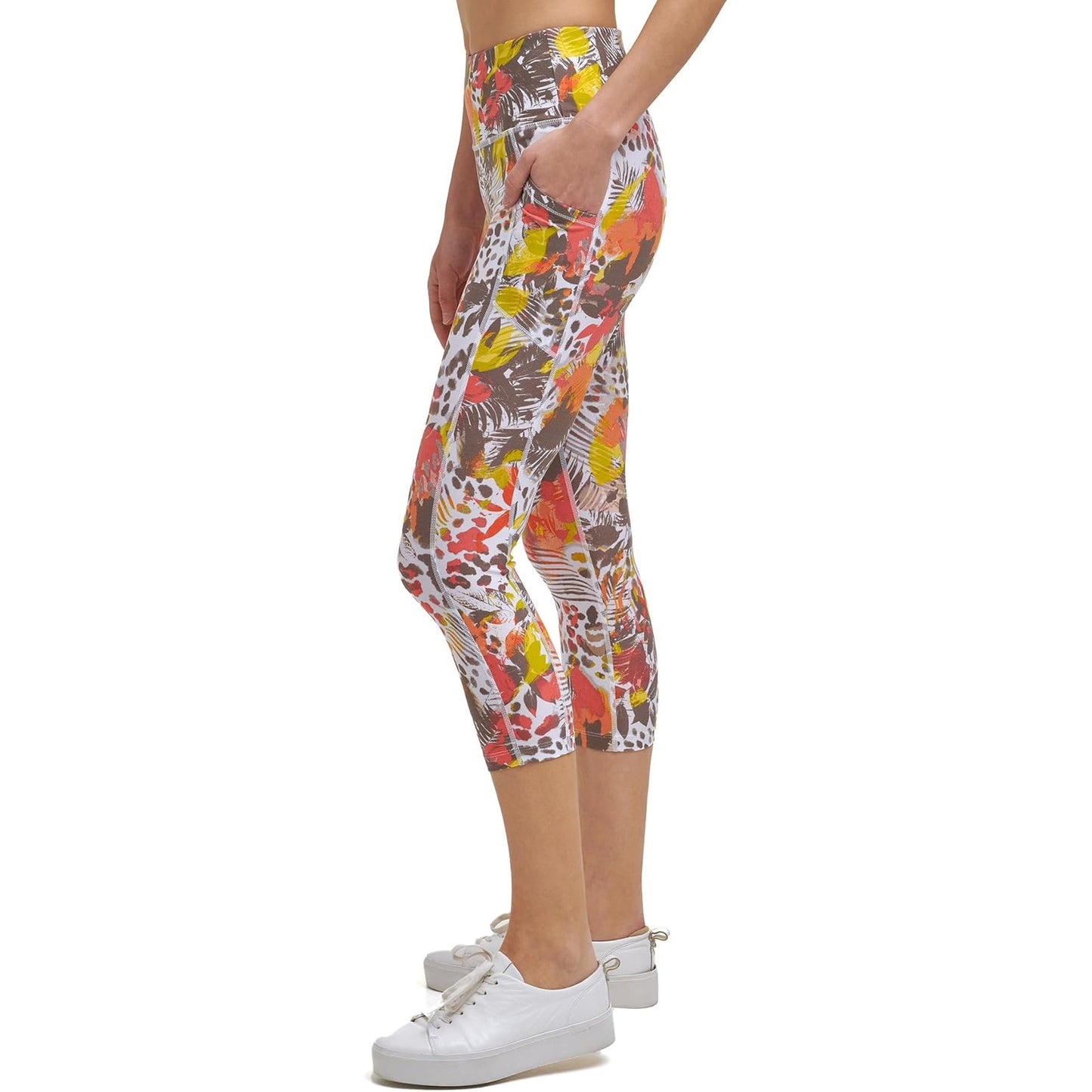 Calvin Klein Printed High-Waist Crop Leggings Waikiki