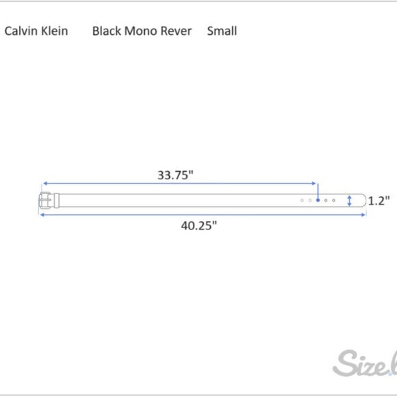 Calvin Klein Ladies Black & Gray Reversible Monogram Belt w/ Silver Buckle