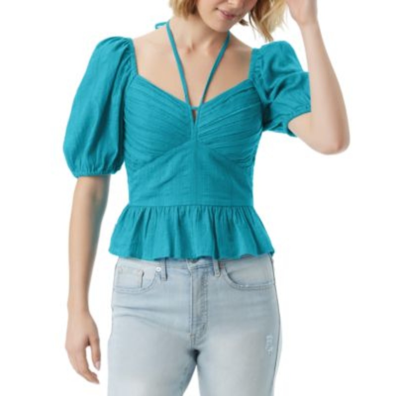 Jessica Simpson Women's "Ami" Cotton Sweetheart Top in Pagoda Blue