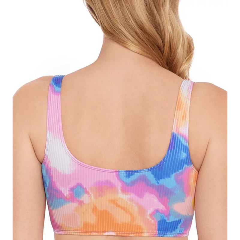 Salt + Cove Juniors' Tie-Dyed Bikini Top in Multicolor