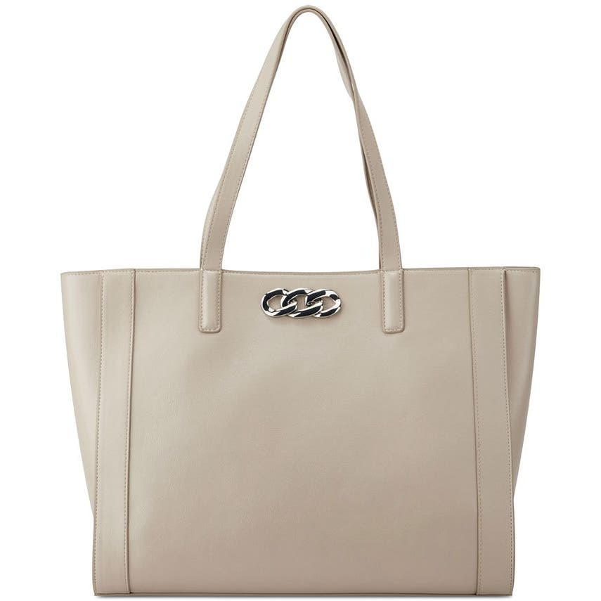 I.N.C. International Concepts "Michaella" Pebbled Tote Oat Milk Tan