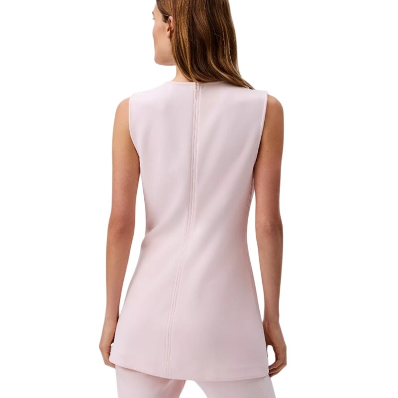 Calvin Klein Women's Sleeveless Tailored Knit Tunic Top in Pearl Pink