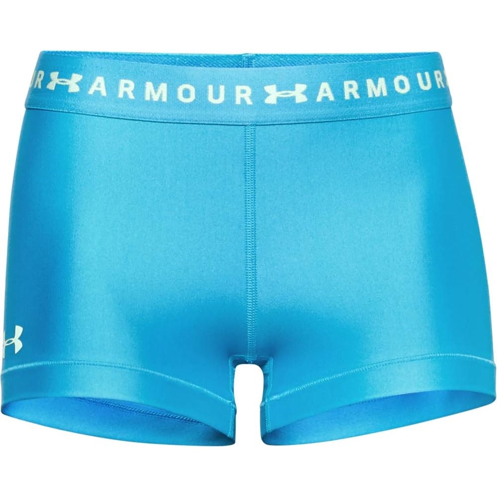 Under Armour Light Blue Spandex Biker Shorts, Thick Waistband