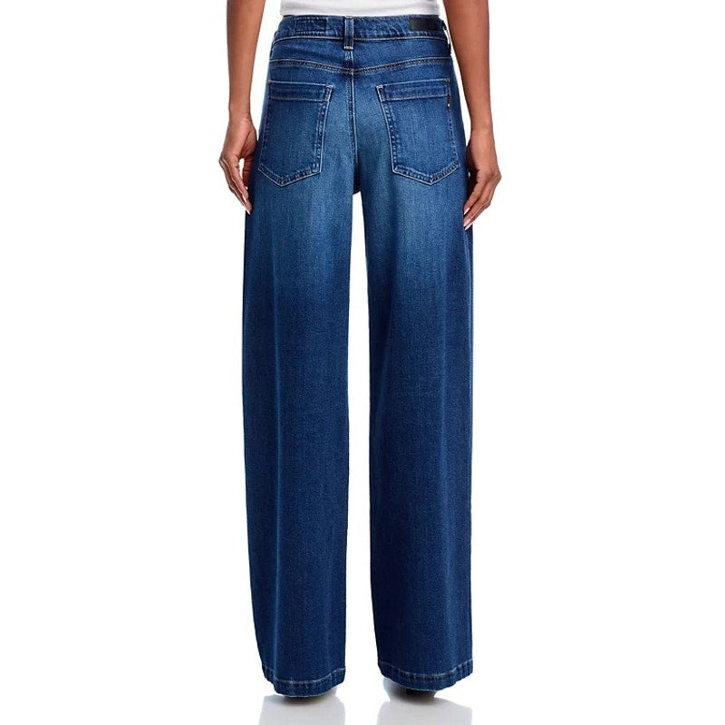 AG JEANS Women's "Stella" Low Slung Palazzo Jeans in Plume Blue, Size 28