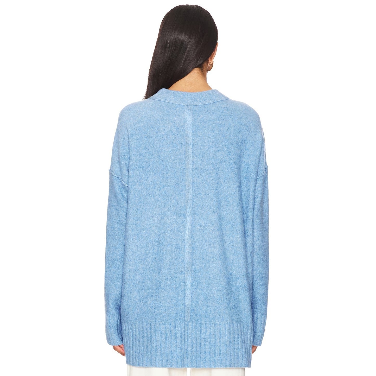 Free People Phoebe Pullover in Waterfall Heather Blue