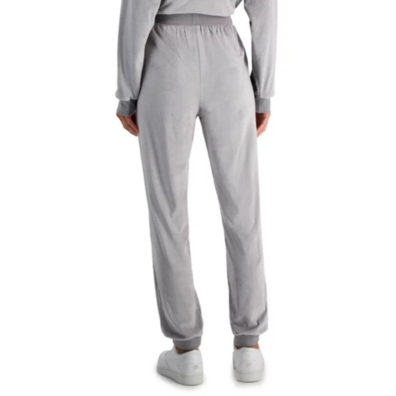 Grayson Threads, The Label Juniors High-Rise Velour Joggers Gray