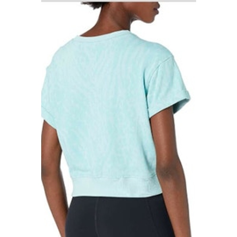 Calvin Klein Light Blue Leopard Print Signature Short Sleeve Sweatshirt