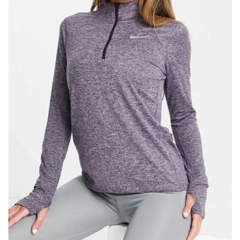 NIKE Dark Purple Heather Quarter Zip Jacket