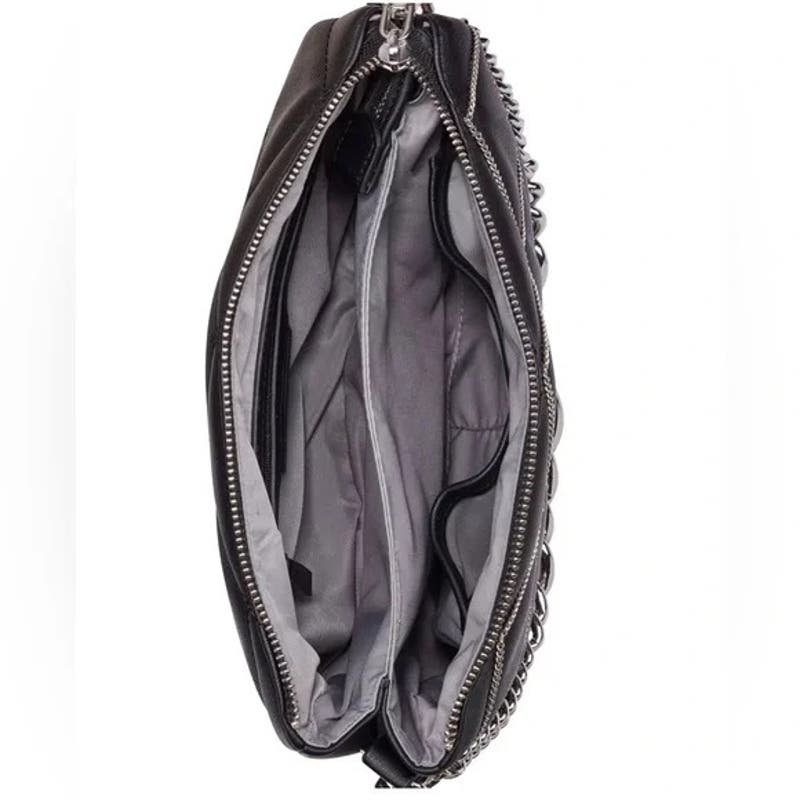 I.N.C. INTERNATIONAL CONCEPTS Frankiee Chain Quilted Small Crossbody In Black