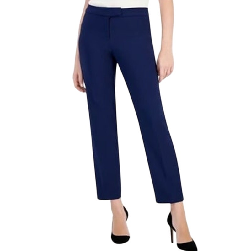 Anne Klein Women's Straight-Leg Pants in Distant Mountain Blue