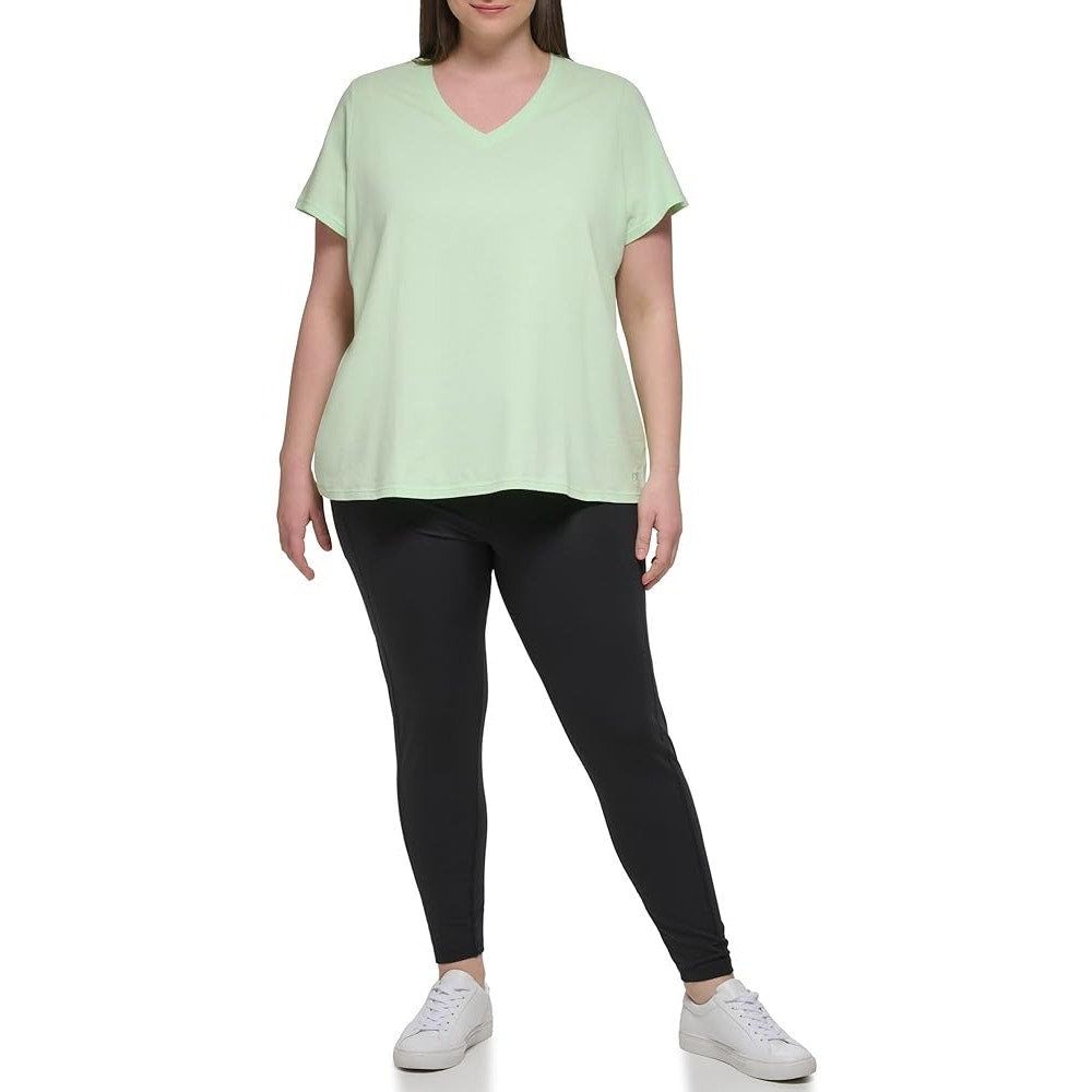 Calvin Klein Performance Women's Mint Green V-Neck Tee Shirt