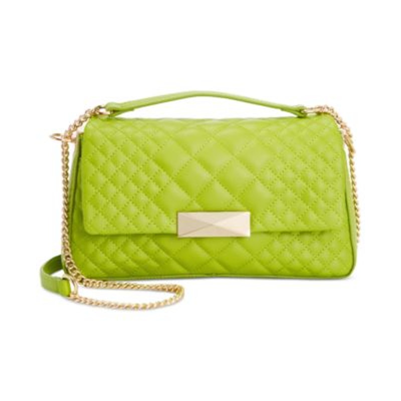 I.N.C. International Concepts Bajae Diamond Quilted Shoulder Bag in Lizard Green