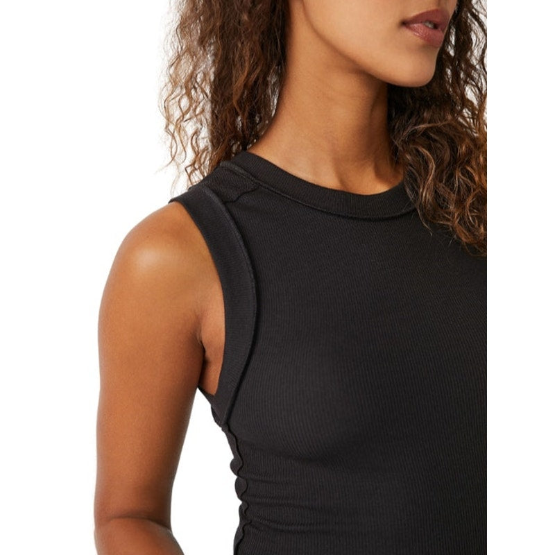 Free People Women's Sleeveless "Kate" Tank Top in Black