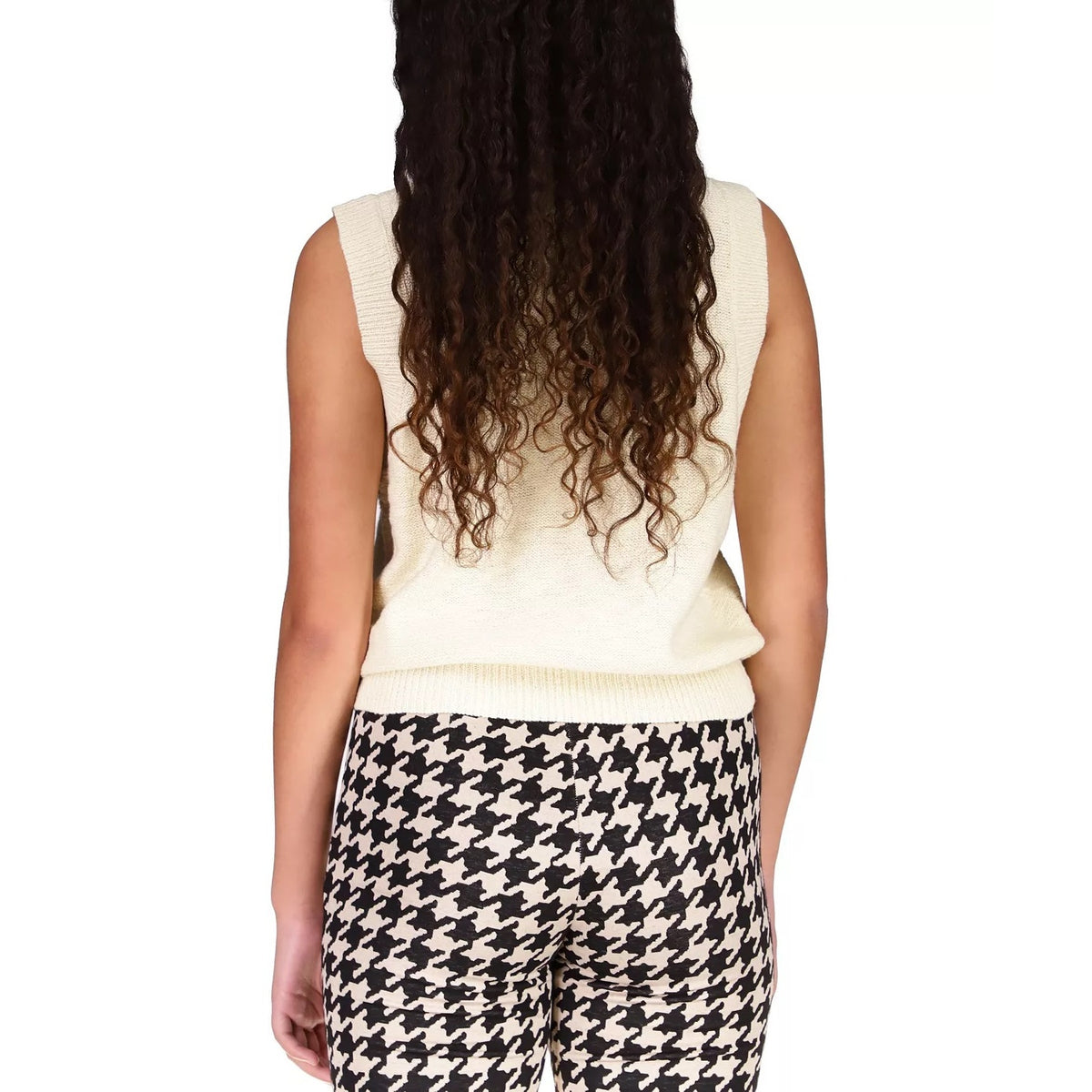 SANCTUARY Women's Chill Out Cotton Sweater Vest In Creme Brulee, Size XL