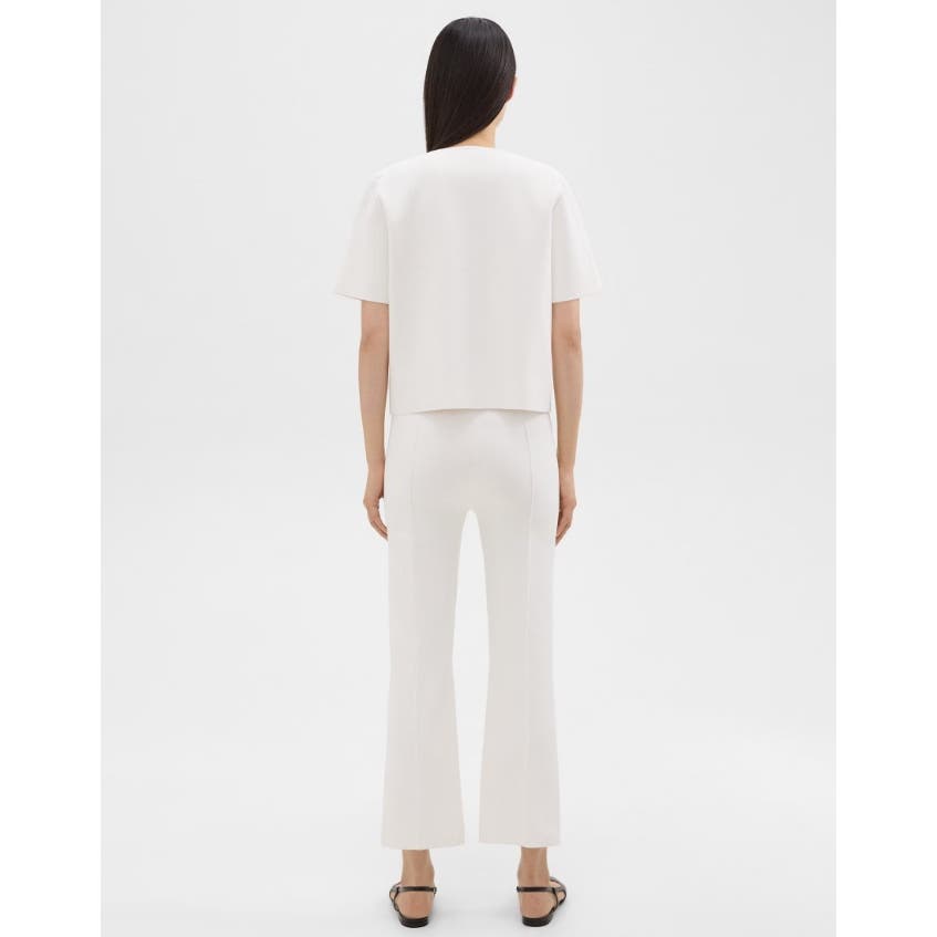 Theory Ladies Cropped Flare Pant in Crepe Knit