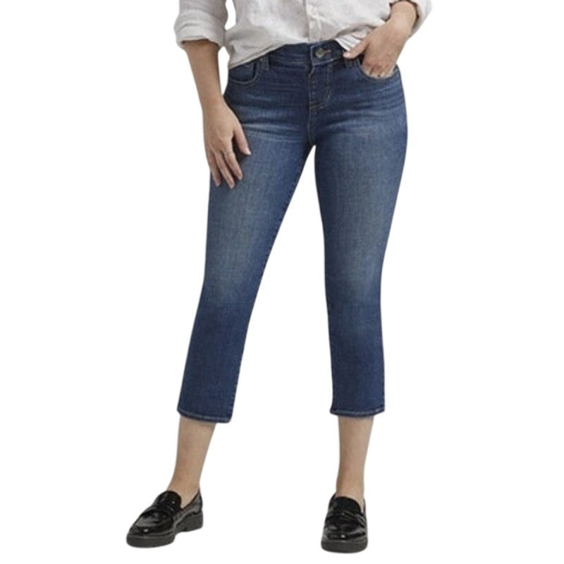 JAG Women's Maya Mid-Rise Capri Jeans in Night Flight Blue