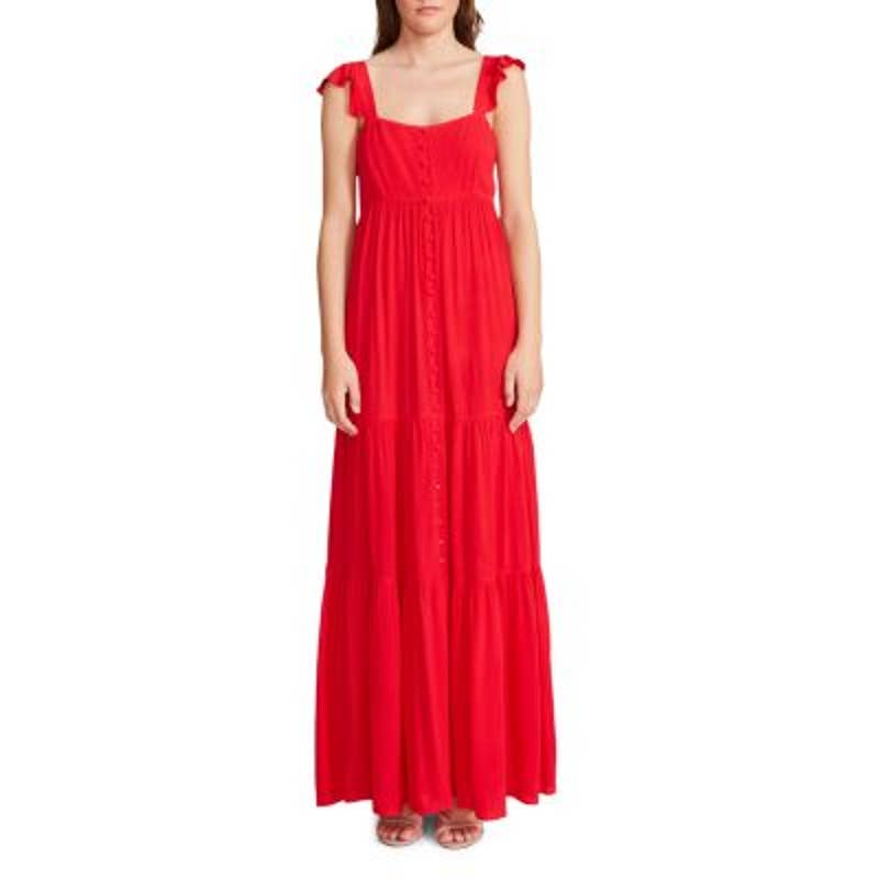 BB Dakota Ladies Red Punch "Ready or Yacht" Sleeveless Maxi Dress