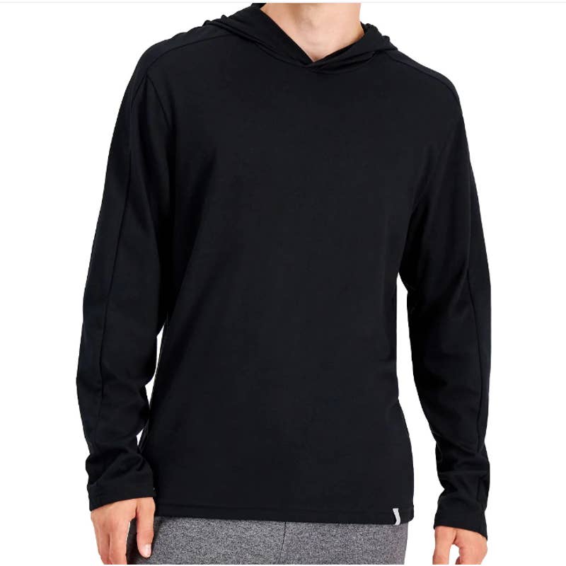 ALFANI Men's Deep Black AlfaTech Knit Hoodie