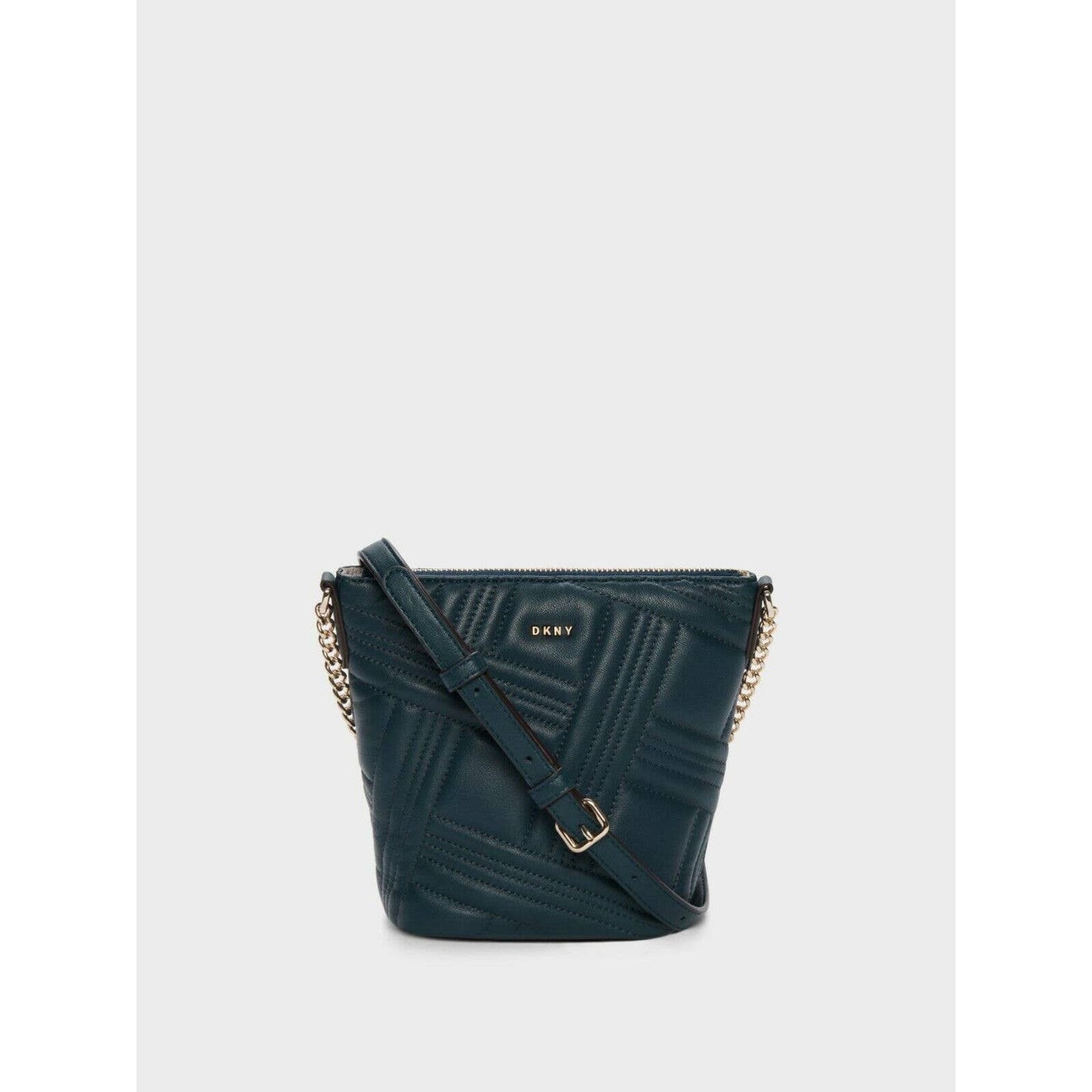 DKNY ALLEN SMALL BUCKET CROSSBODY, CROSSGRID LEATHER