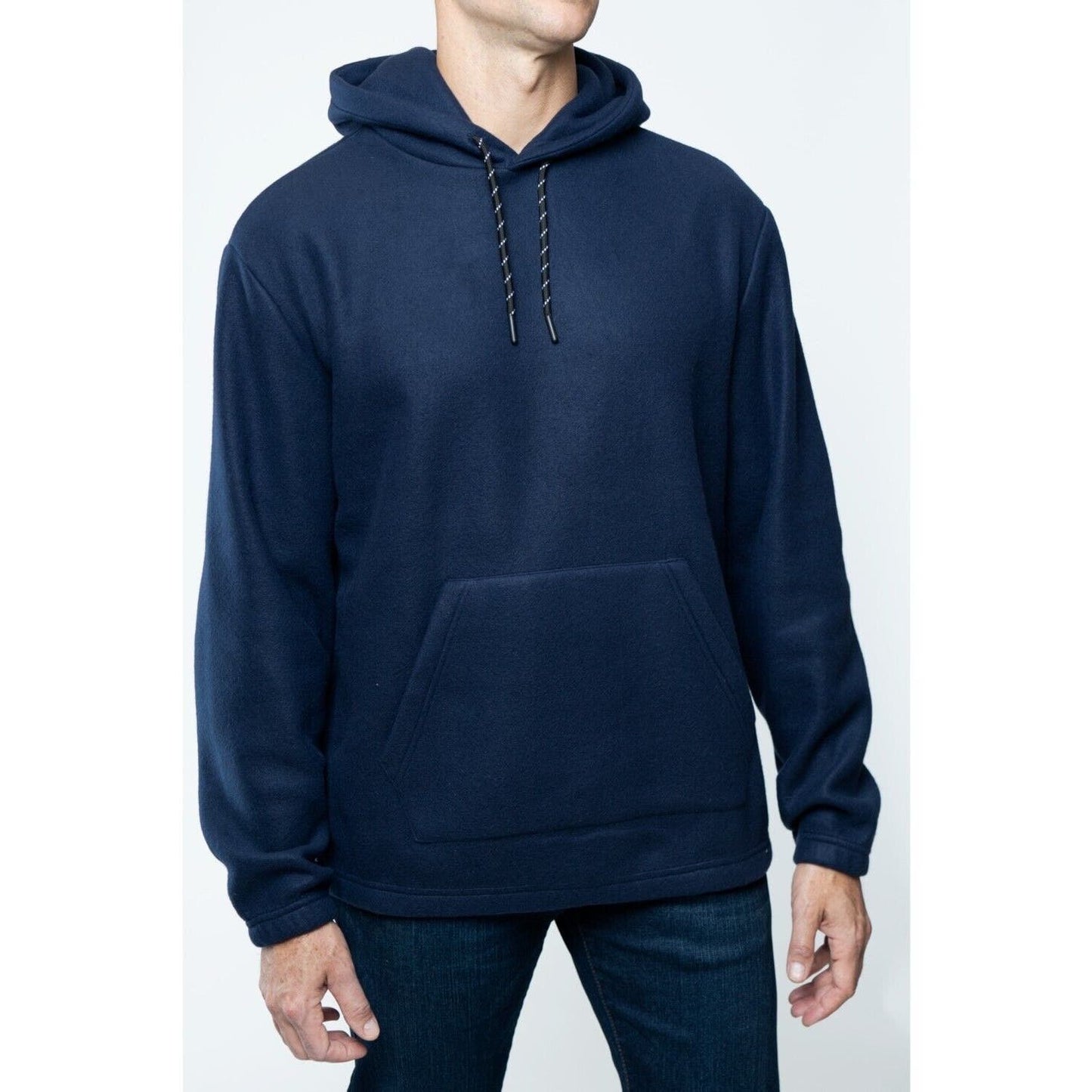 Lazer Men's Polar Fleece Navy Pullover Hoodie