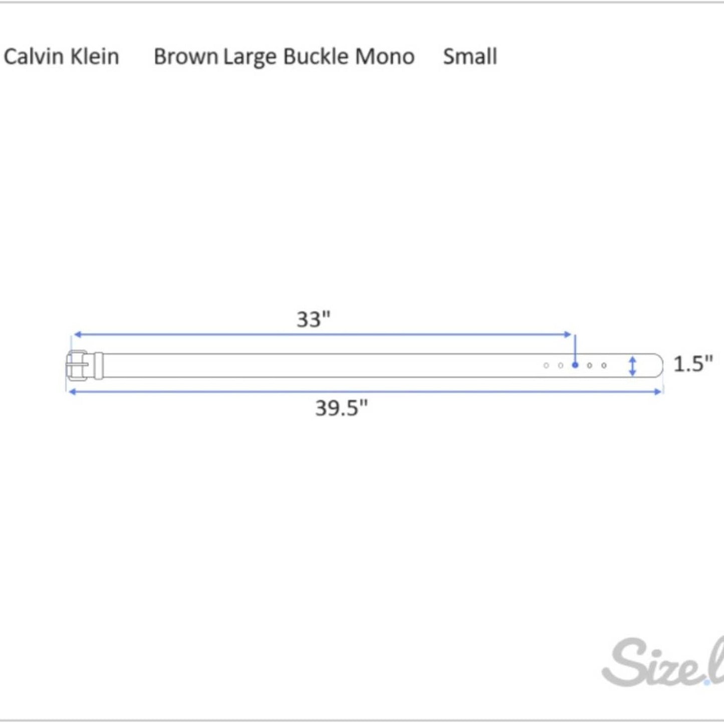 Calvin Klein Ladies Brown Monogram Signature Belt w/ Silver Buckle