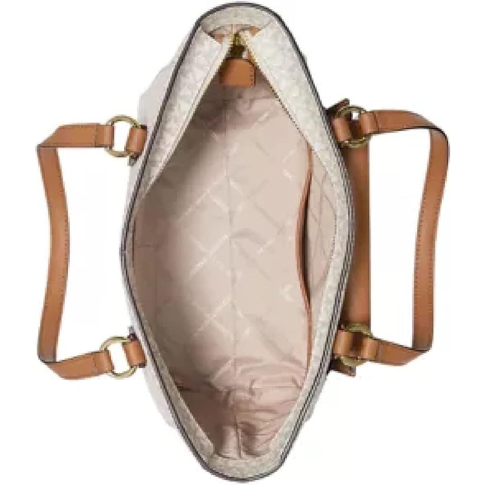Michael Kors Joey Medium Pocket Tote Vanilla Acorn Gold