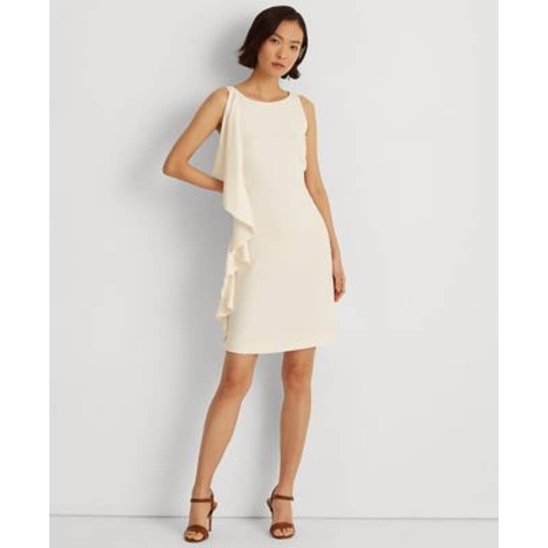 Lauren Ralph Lauren Ladies Cream Ruffle Cocktail Dress