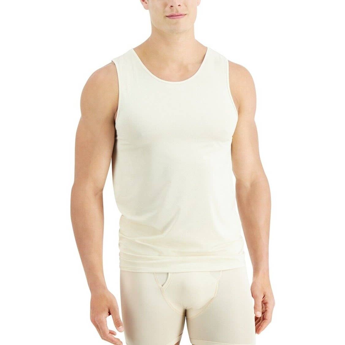 ALFANI Men's White Air Mesh Tank Top Undershirt