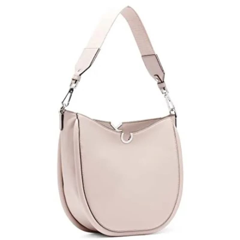 Calvin Klein Crisell Magnetic Logo Shoulder Bag In Goat Taupe