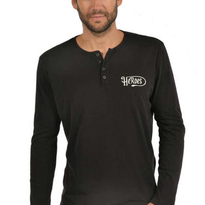 Heroes Motors INC Men's Black & White Graphic Tee Shirt