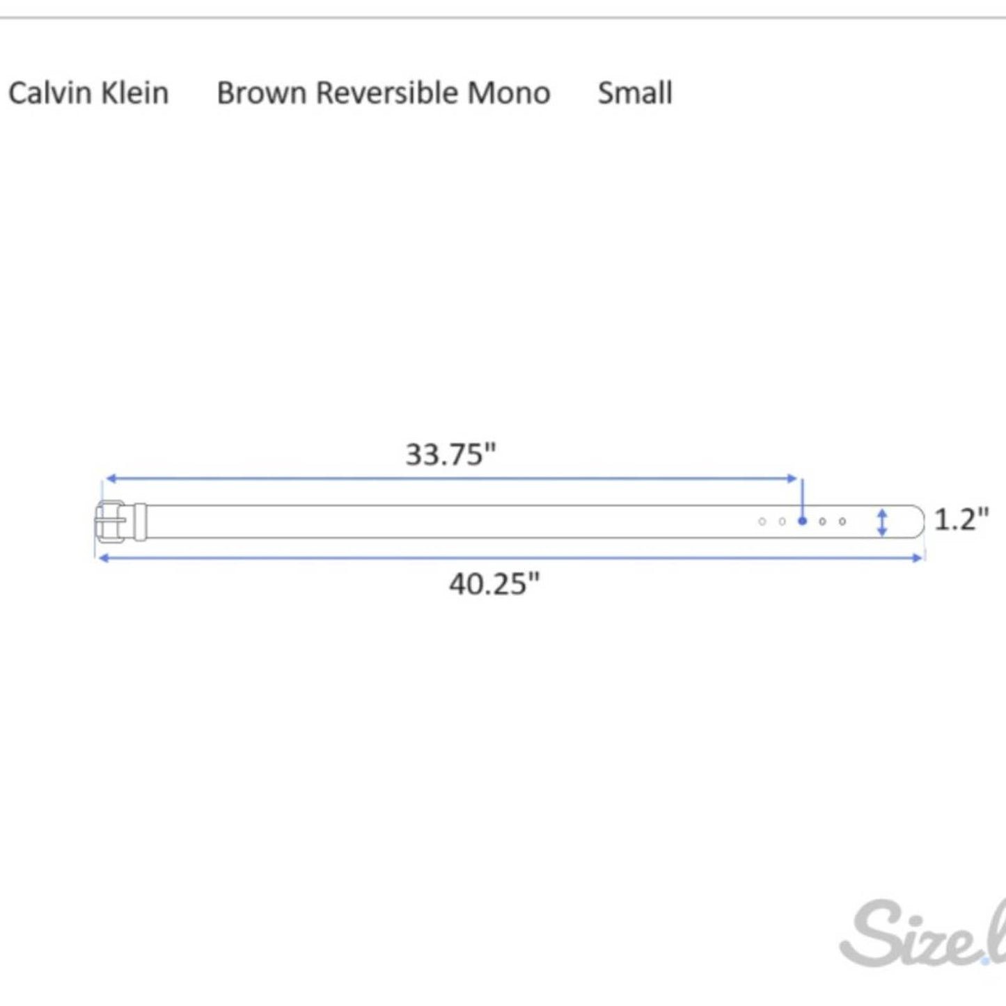 Calvin Klein Ladies Brown Monogram Reversible Twist Belt