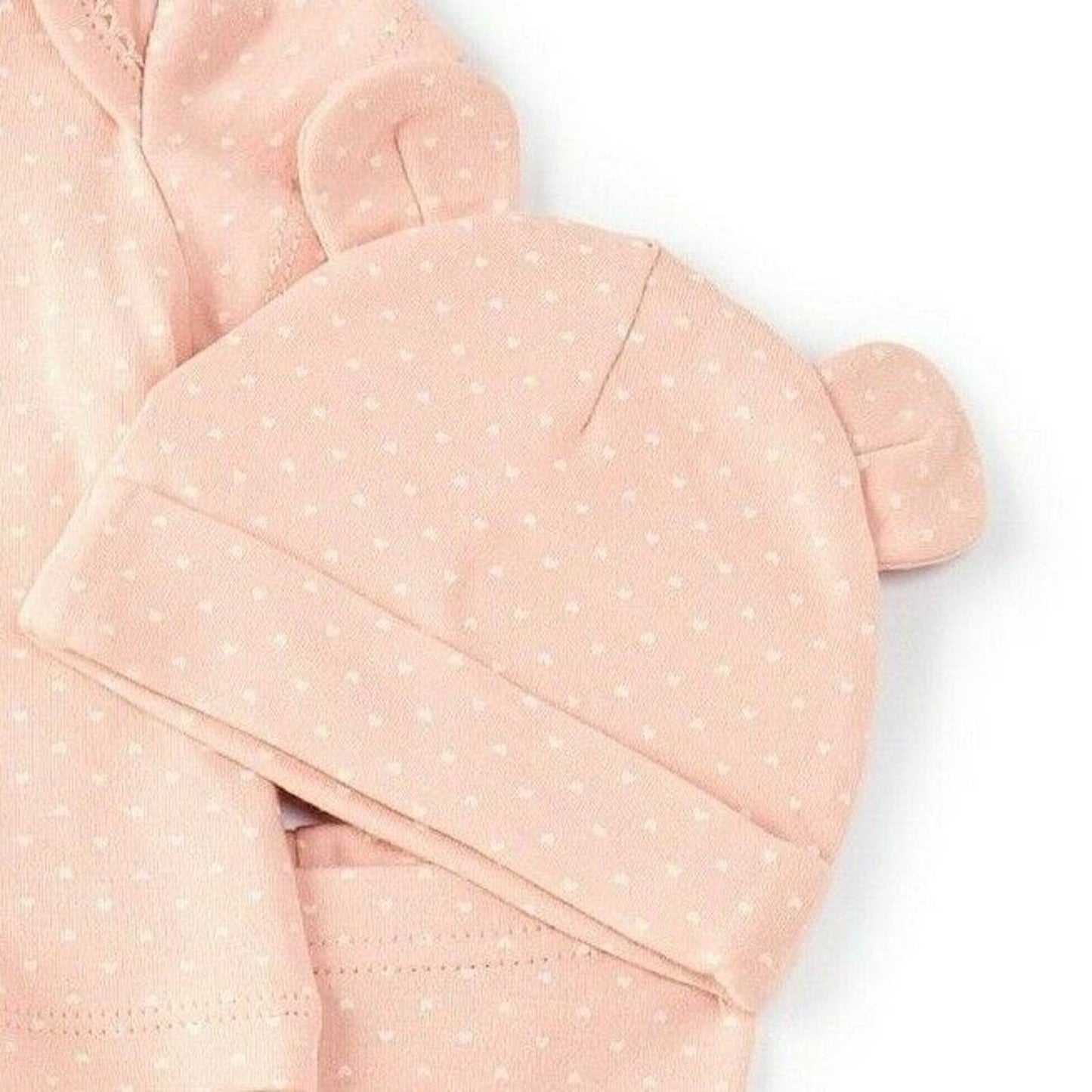 Starting Out Baby Girls Heart-Print Top, Leggings, Socks & Bear Beanie Set