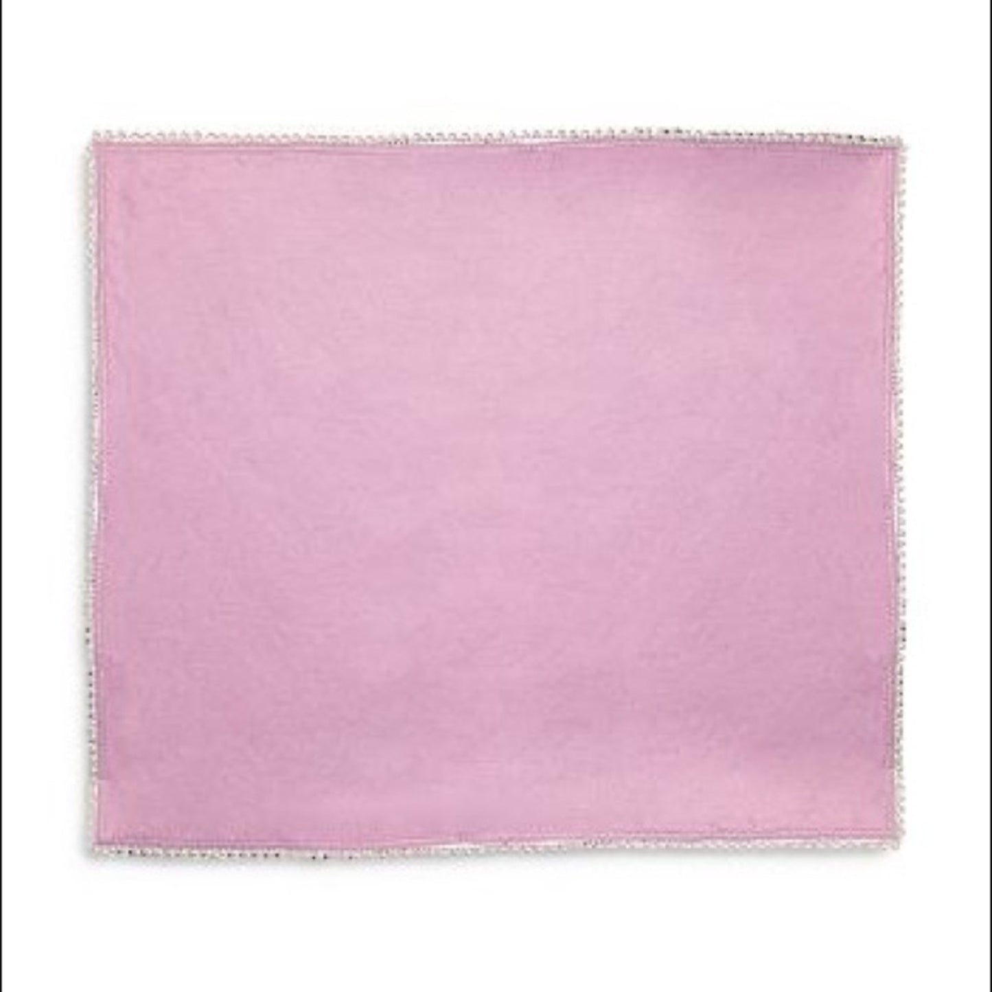 Lele Sadoughi Lavender Purple Square Scarf w/ Faux-Pearl Trim