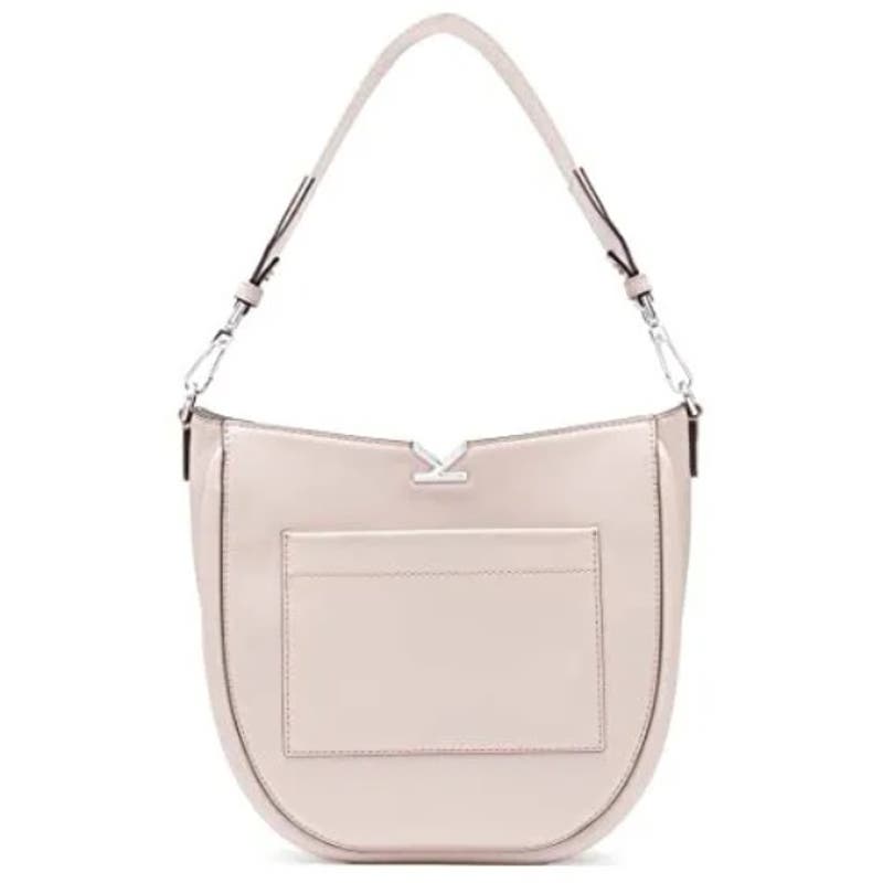 Calvin Klein Crisell Magnetic Logo Shoulder Bag In Goat Taupe
