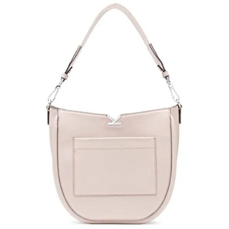 Calvin Klein Crisell Magnetic Logo Shoulder Bag In Goat Taupe