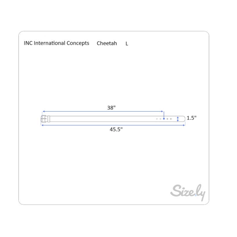 INC International Concepts Brown & Black Cheetah Print Belt, Multiple Sizes