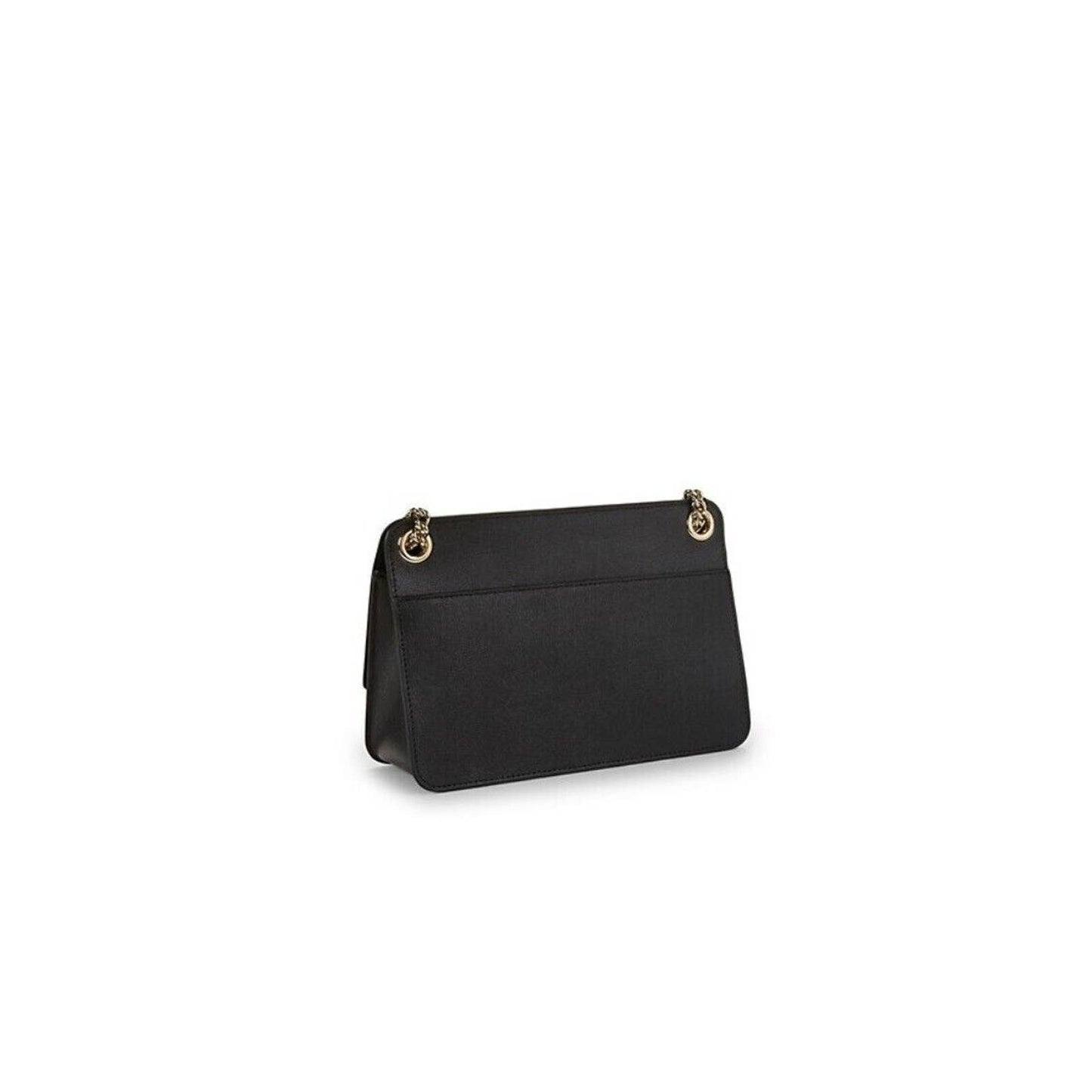 FURLA BELLA ONYX LEATHER CONVERTIBLE SHOULDER BAG, BLACK