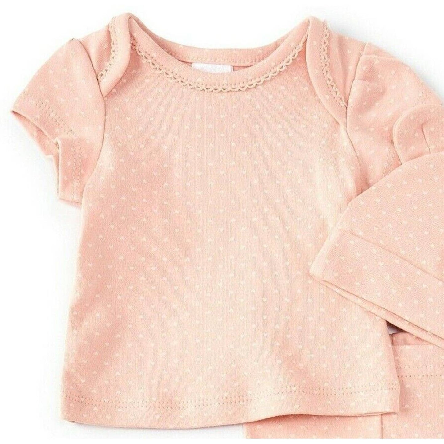 Starting Out Baby Girls Heart-Print Top, Leggings, Socks & Bear Beanie Set