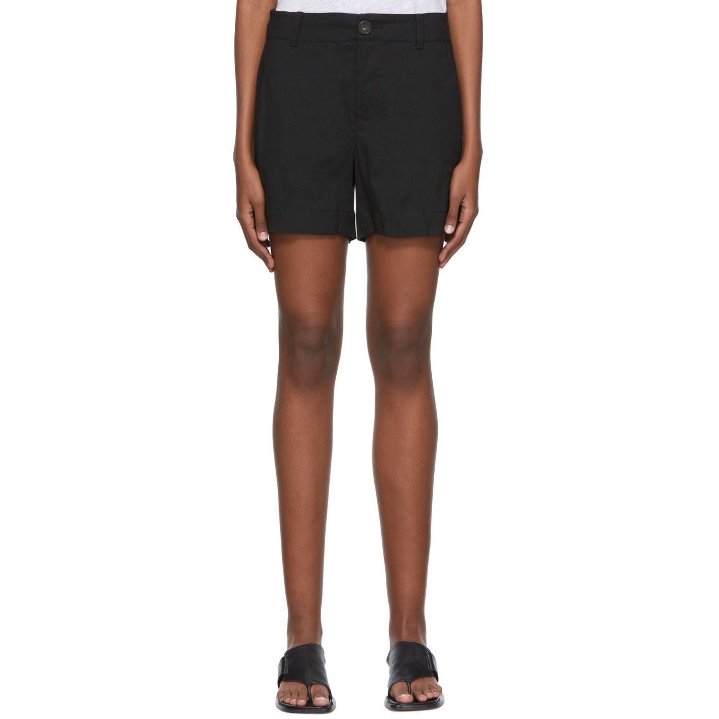 VINCE Women's Black Casual Linen Shorts, Size 4, NWT