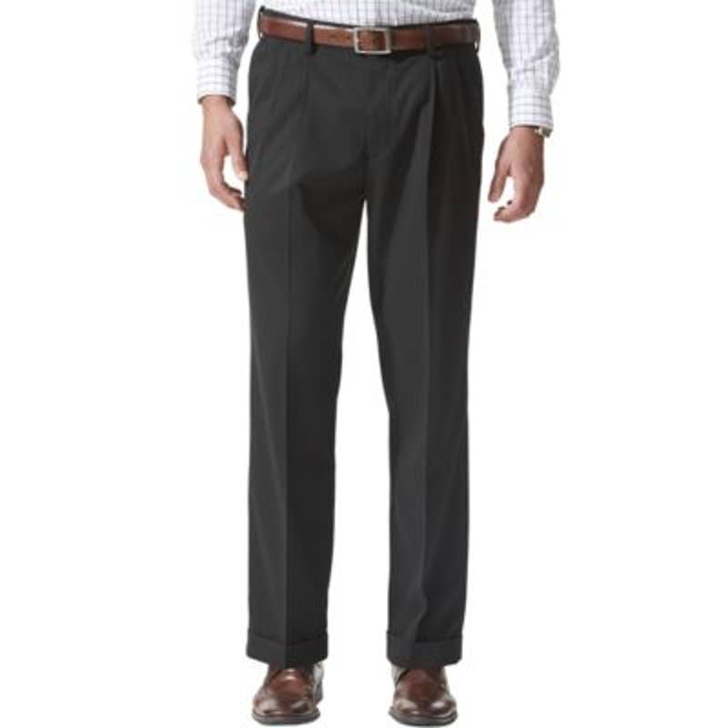 Dockers Men's Relaxed Fit Stretch Comfort Khakis, Plea Black