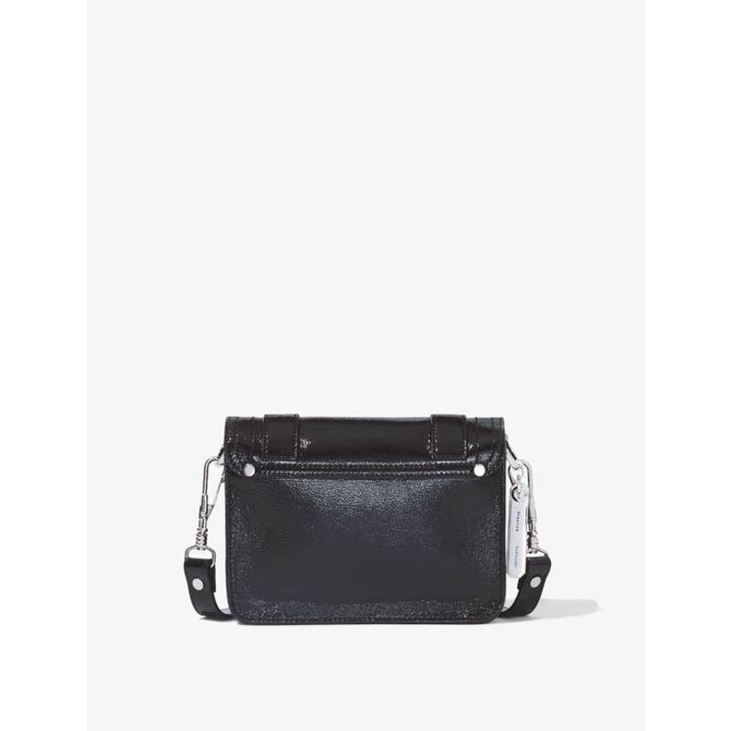 Proenza Schouler Crinkled Patent Leather Mini Crossbody Black