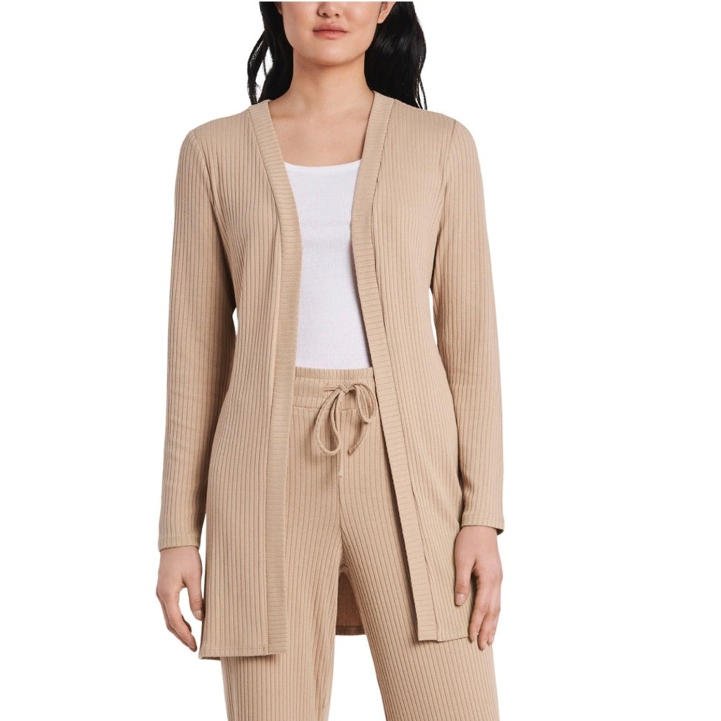Vince Camuto Women's Caramel Brown Ribbed Cardigan, Size Medium, NWT