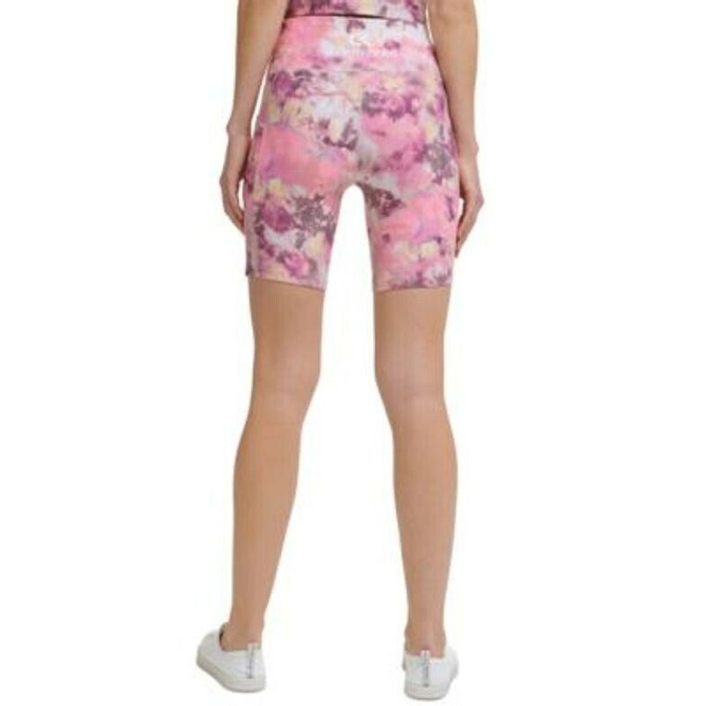 Calvin Klein Printed High-Waist Bike Shorts Barbados Stardust
