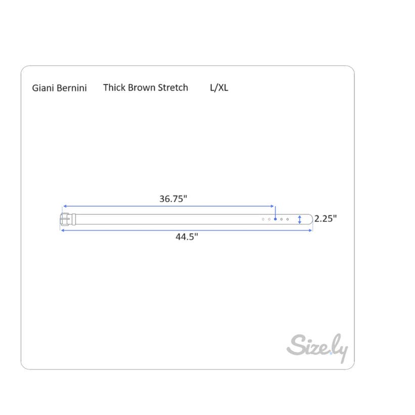 Giani Bernini Ladies Large Cognac Belt w/ Stretch Panel