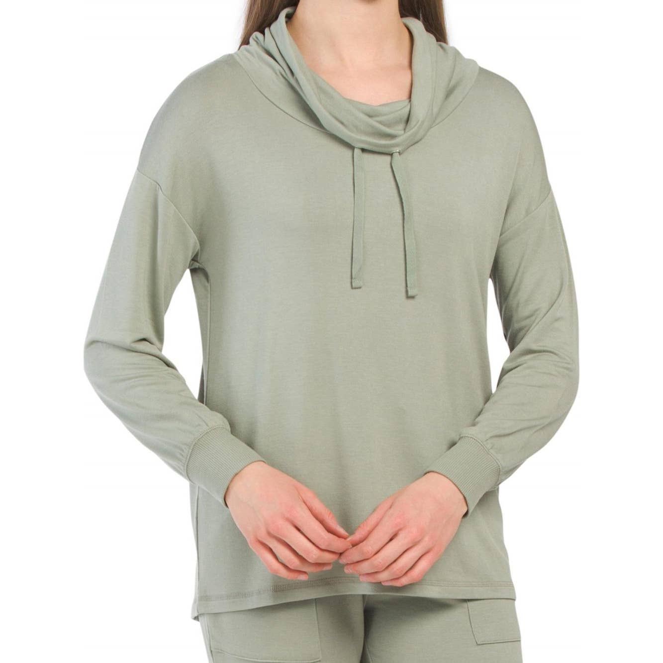 Rachel Zoe Ladies Sage Green Cowl Neck Sweater