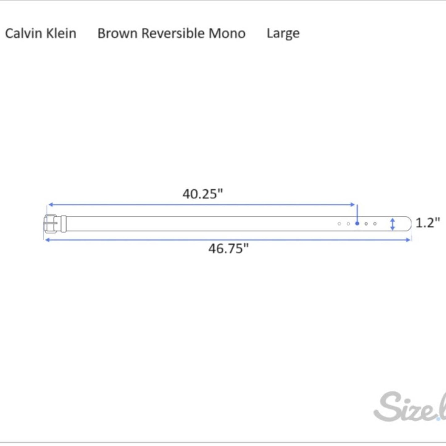 Calvin Klein Ladies Brown Monogram Reversible Twist Belt
