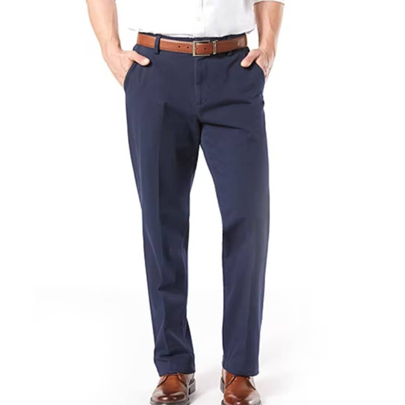 Dockers Men's Classic Fit 360 Tech Pants, Timberwolf Blue