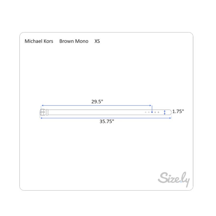 Michael Kors Dark Brown Monogrammed Belt w/ Gold Hardware