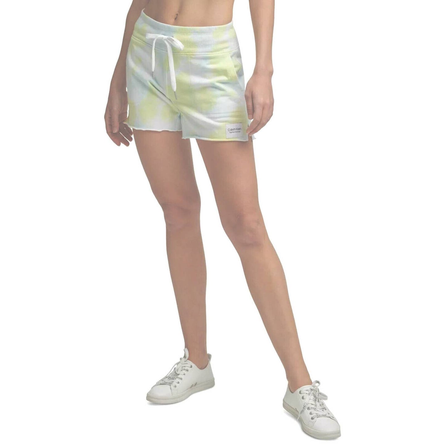 Calvin Klein Tie-Dyed French Terry Shorts Kensington Daffodil Gray